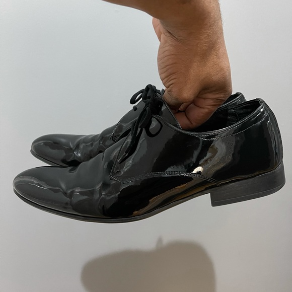 Glossy Patent Leather Zara Shoes Black Sz 9 (42) main image 6